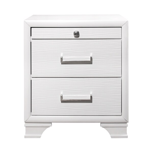 Global Furniture USA Jordyn White Textured Nightstand - - 33138800