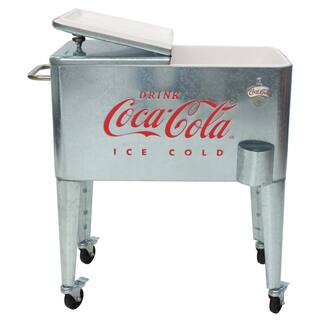 Leigh Country 60 Qt. Galvanized Coca-Cola Embossed Cooler CP 98104