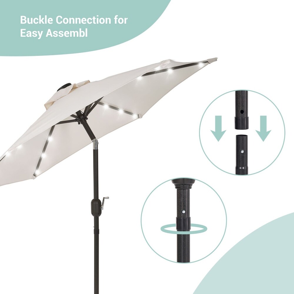 Bonosuki 7.5Ft LED Patio Market Umbrella Outdoor Table Umbrella