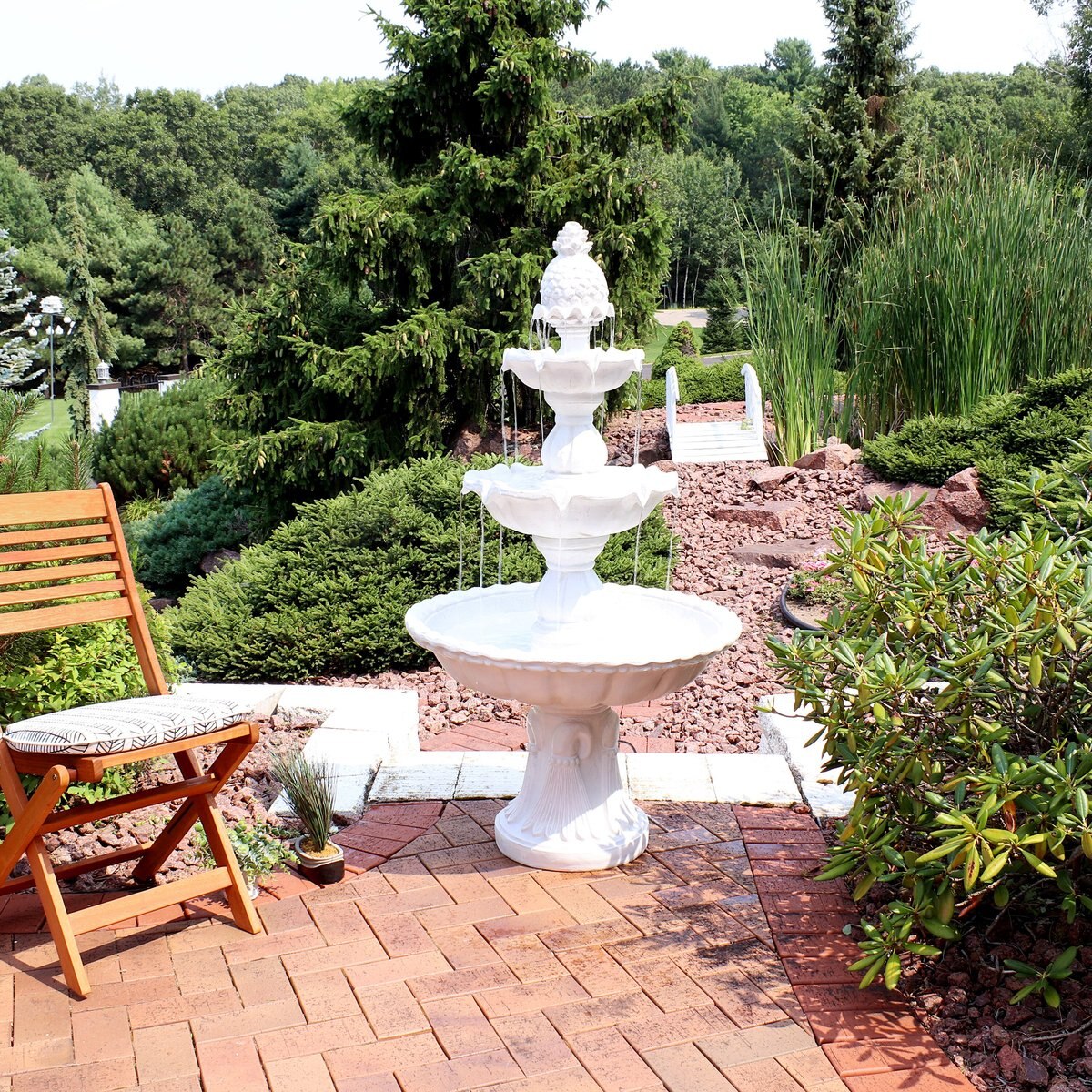 Sunnydaze Decor 3-Tier Welcome Garden Water Fountain