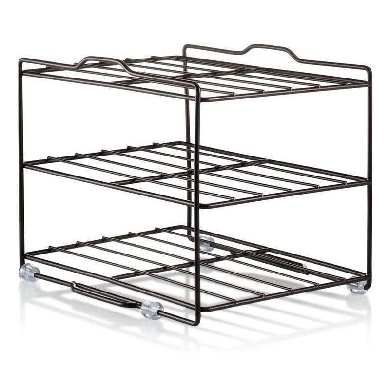 Kitchen Wrap Organizer Rack - Cabinet Organizer for Food Wrap and Foil in Bronze