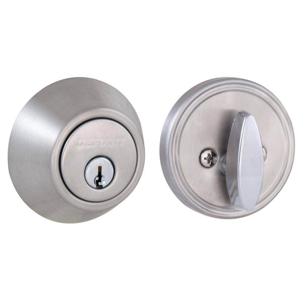 Defiant Single Cylinder Stainless Steel Deadbolt DL61