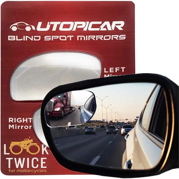 Utopicar Blind Spot Mirrors.Unique Design Car Door Mirrors/Mirror for Blind Side Engineered for Larger Image and Traffic Safety. Awesome View! Frameless Design (2 Pack)