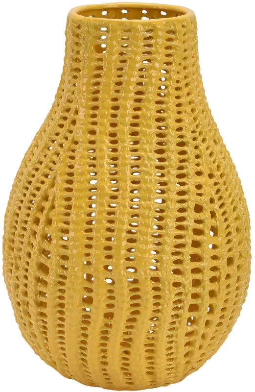 17 Inch Yellow Vase