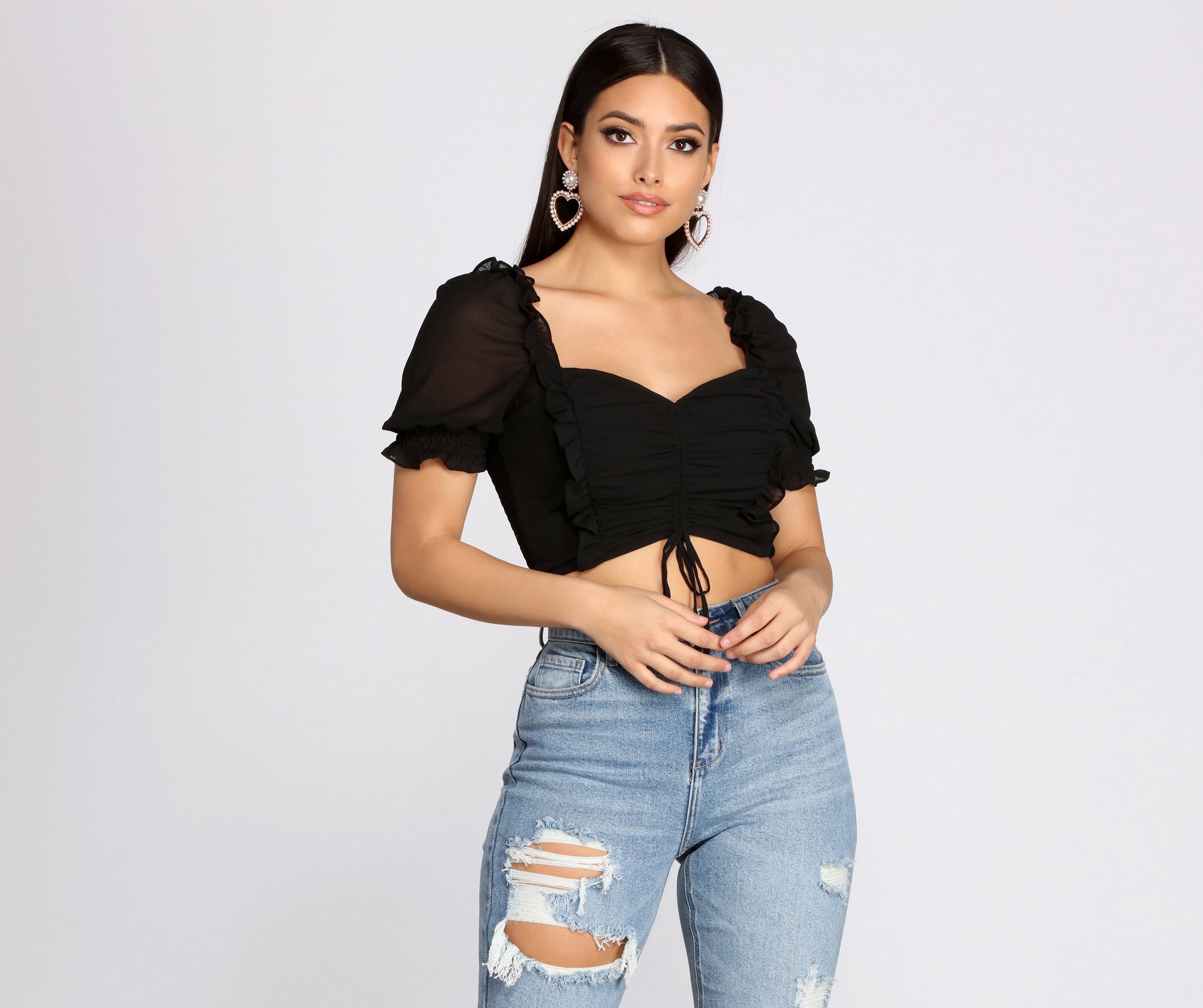 All Ruffled Up Crop Top