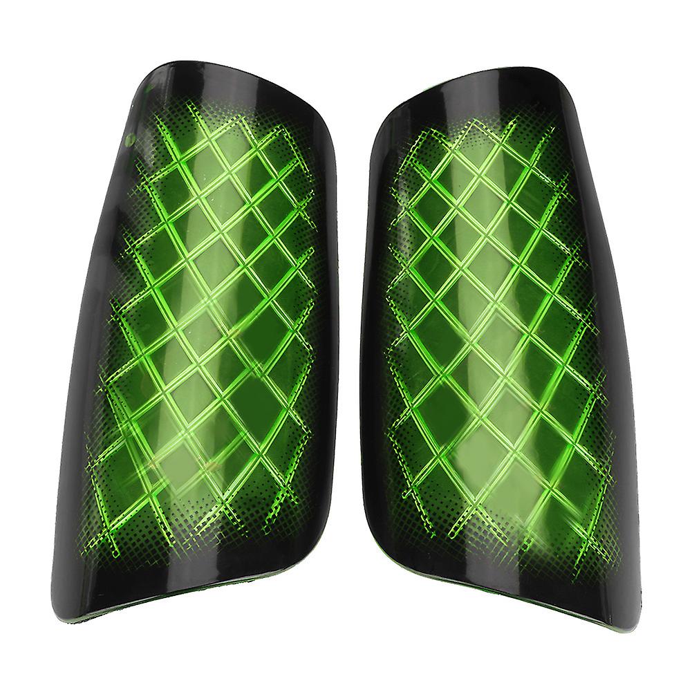 1 Pair Adult Football Sports Shinguards Soccer Ball Shin Guards Legs Protector Green