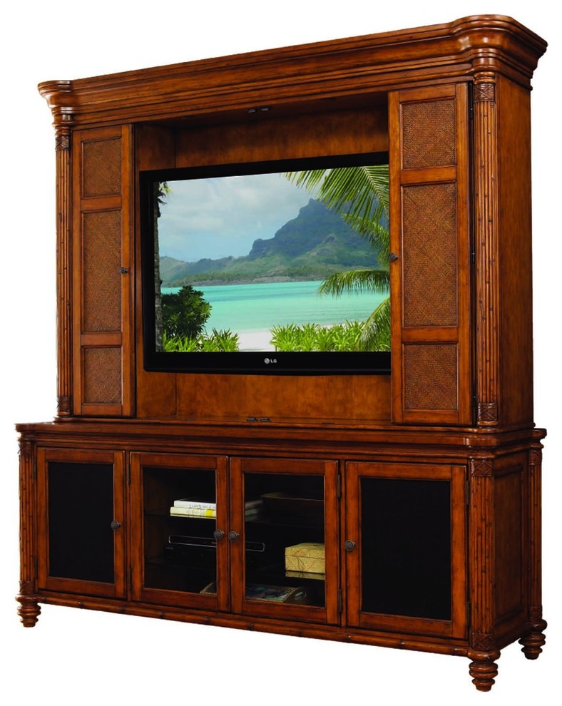 Tommy Bahama Island Estate Blake Island Entertainment Console   Traditional   Entertainment Centers And Tv Stands   by Emma Mason  Houzz