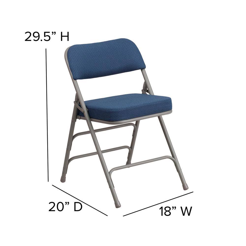 Flash Furniture Navy Metal Folding Chair (2-Pack) CGA-AW-167340-NA-HD