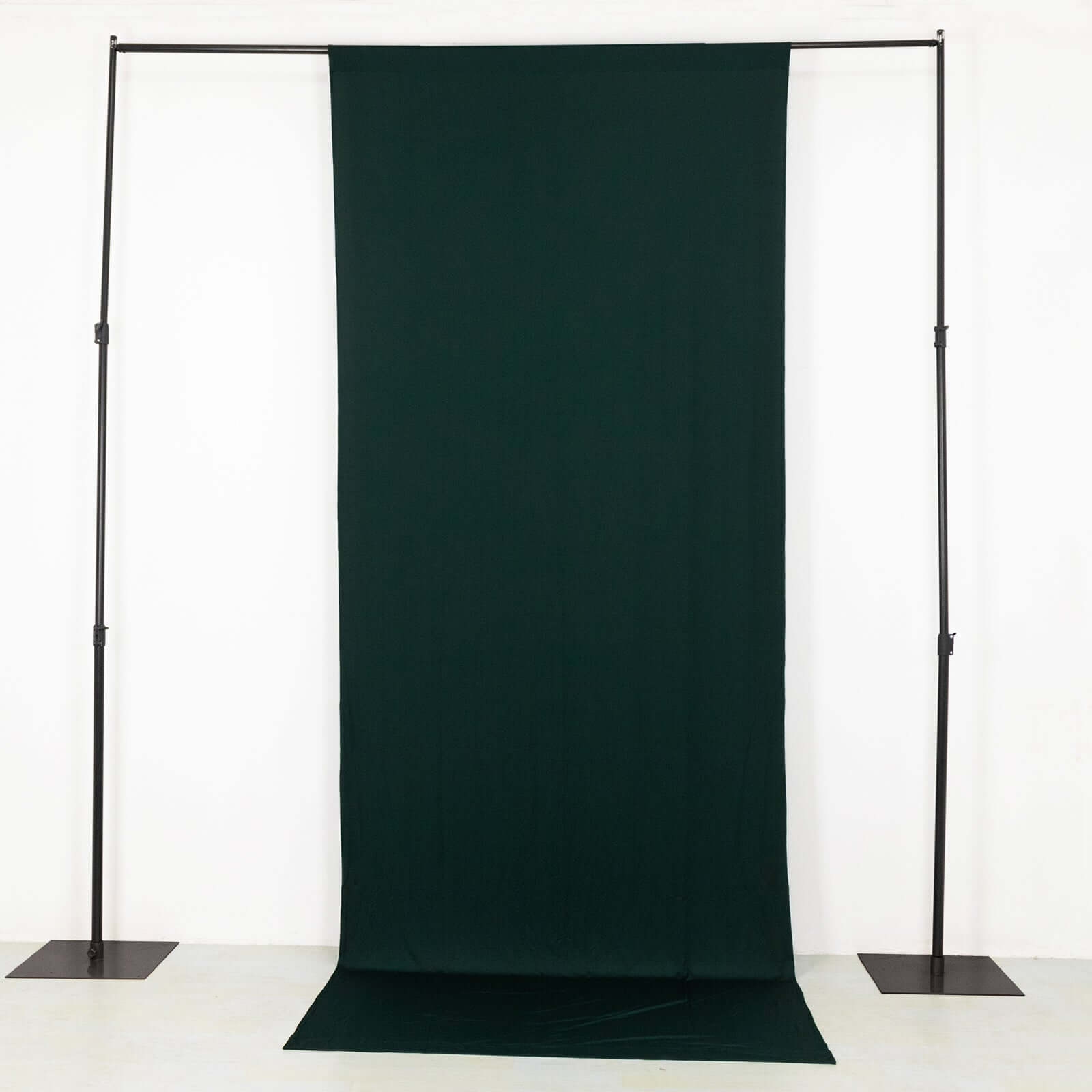 Hunter Emerald Green 4-Way Stretch Spandex Backdrop Drape Curtain, Wrinkle Resistant Event Divider Panel with Rod Pockets - 5ftx12ft