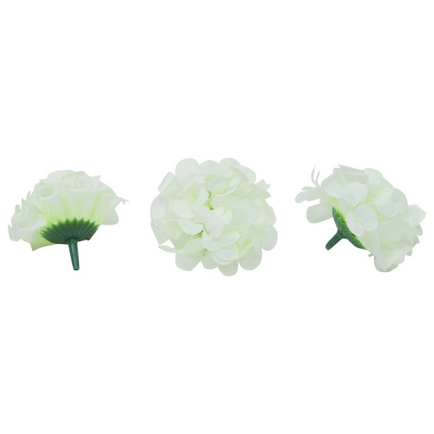 Bright Creations 60 Pack Mini Pompom Hydrangeas For Arts And Diy Crafts 2 Inch Light Green Artificial Flowers