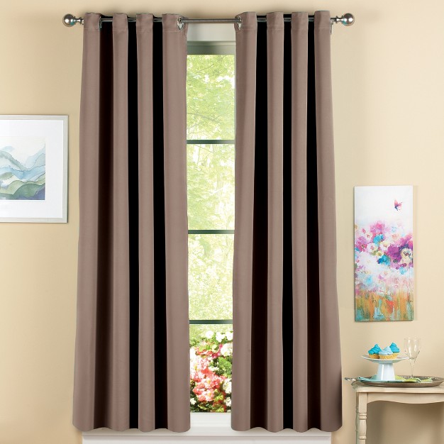 Collections Etc Energy Saving Blackout Curtain Panels Single Panel