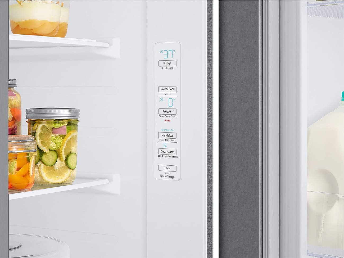  ADA 28 Cu. Ft. Fingerprint Resistant Stainless Steel Smart Side-By-Side Refrigerator With Large Capacity