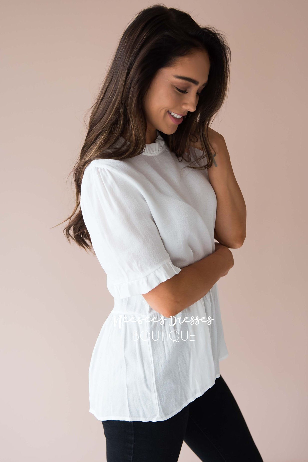 Enjoy It All Ruffle High Neck Top