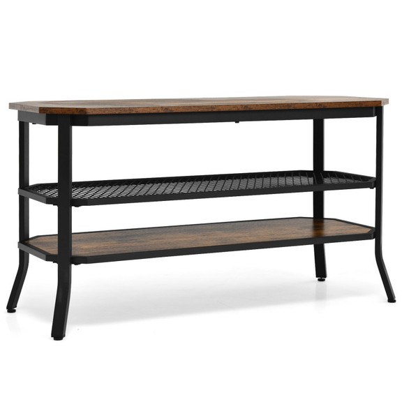 Costway 96401872 3 tier Console Table TV Stand wit...