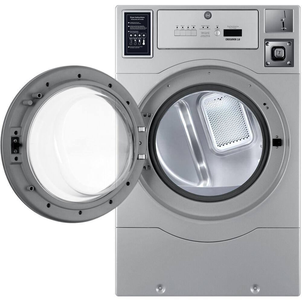 Crossover Commercial Laundry 7 cu. ft. Gray Electric Dryer Coin-Operated and Free Use ELEC DRYER STAND ALONE