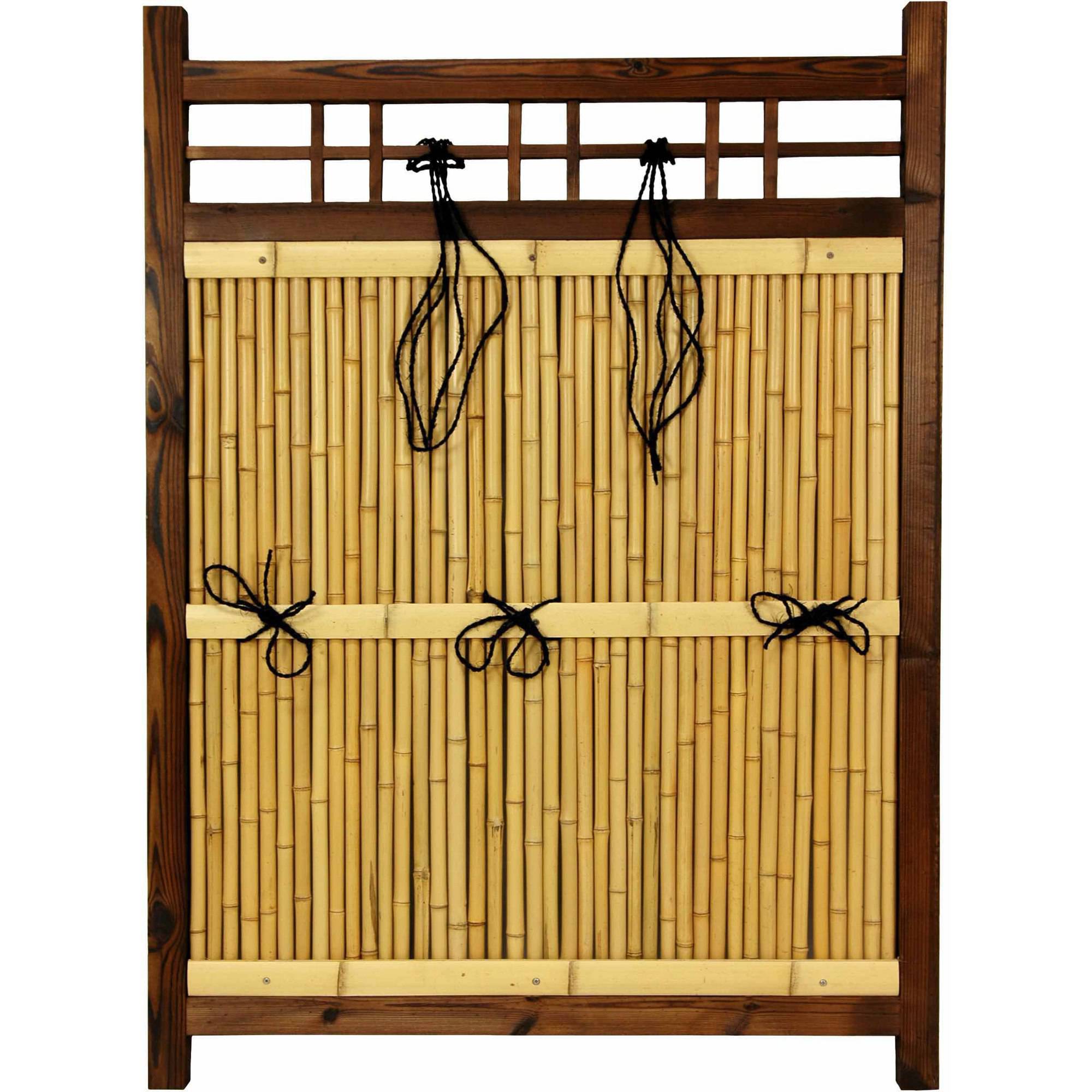 Oriental Furniture 4 ft. x Oriental Furniture 3 ft. Japanese Bamboo Kumo Fence