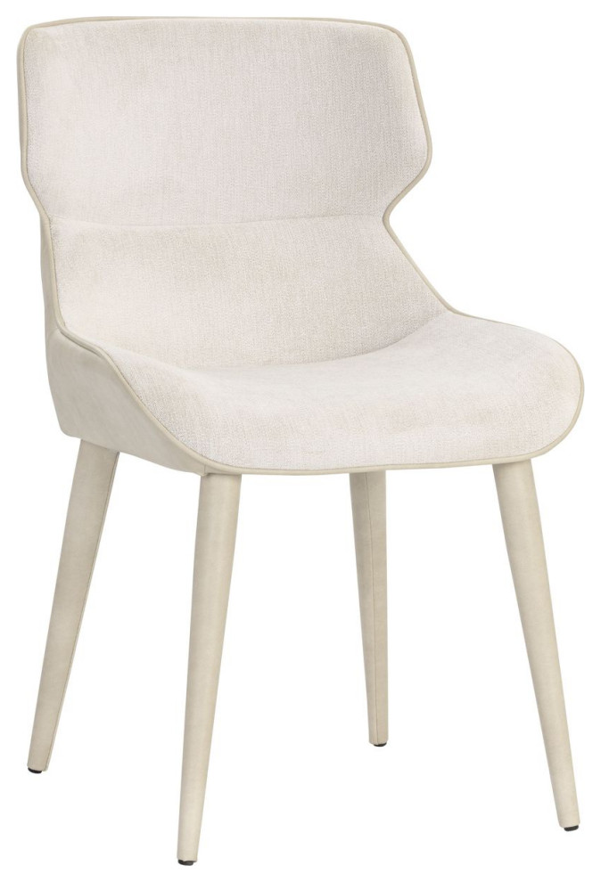 Sunpan Ikon Jesmond 2 PC Dining Chair   Polo Club Muslin/Bravo Cream   Midcentury   Dining Chairs   by Unlimited Furniture Group  Houzz