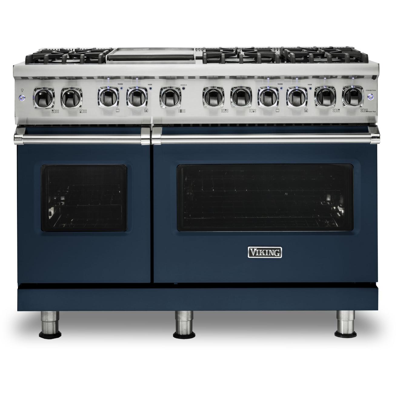 Viking 48-inch Freestanding Dual-Fuel Range with TruConvec Convection Cooking CVDR548-6GSB