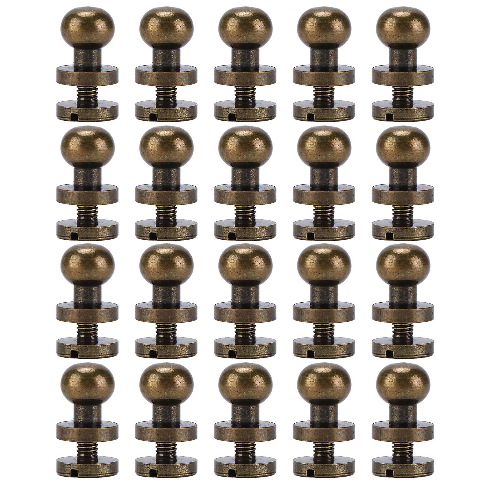 20set Brass Rivets Bronze Wear Resistance Luggage Hardware Accessories For Handbags Shoes Clothes10x8mm