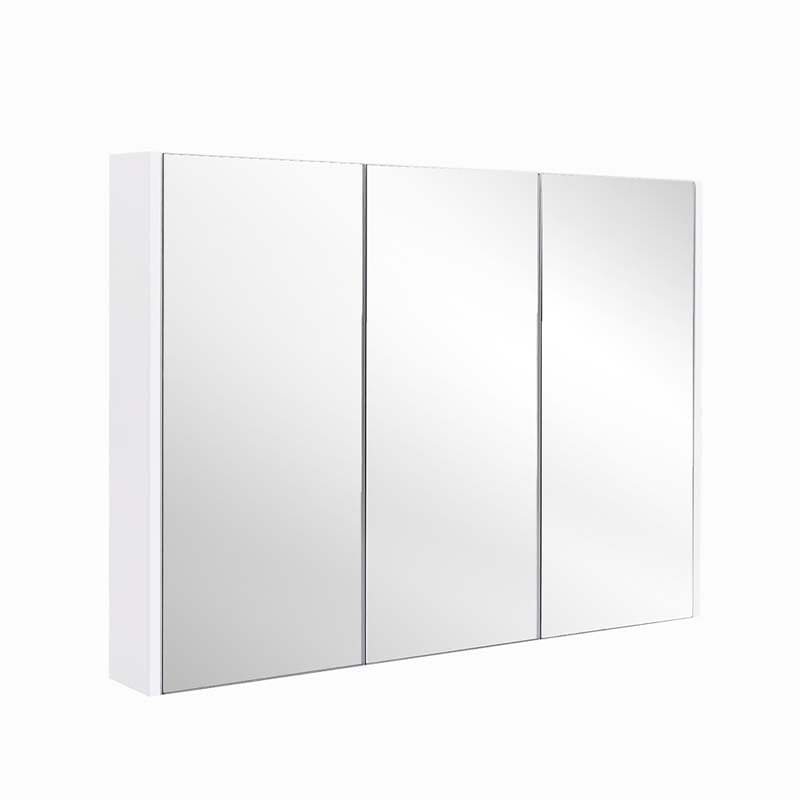 Large Mirrored Medicine Cabinet with 3 Mirror Doors, Bathroom Wall Mounted Storage Cabinet w/Adjustable Shelf