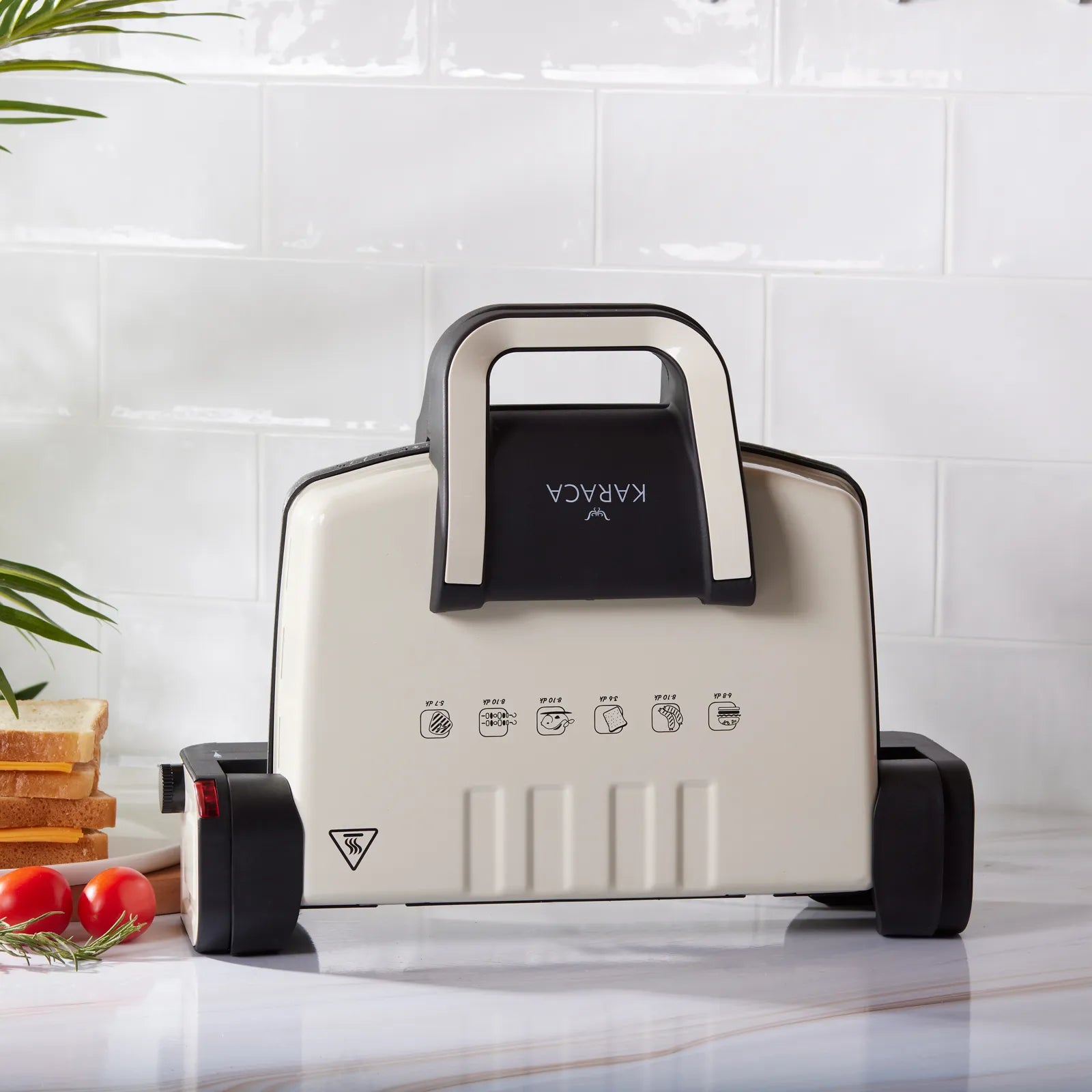 Karaca Future Granite Grill And Toaster Cream 1800W 153.06.11.0292