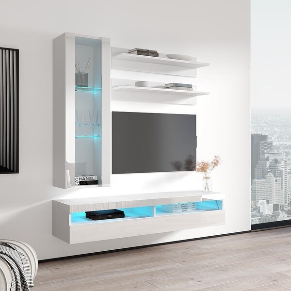 Fly H2 35TV Wall Mounted Floating Modern Entertainment Center