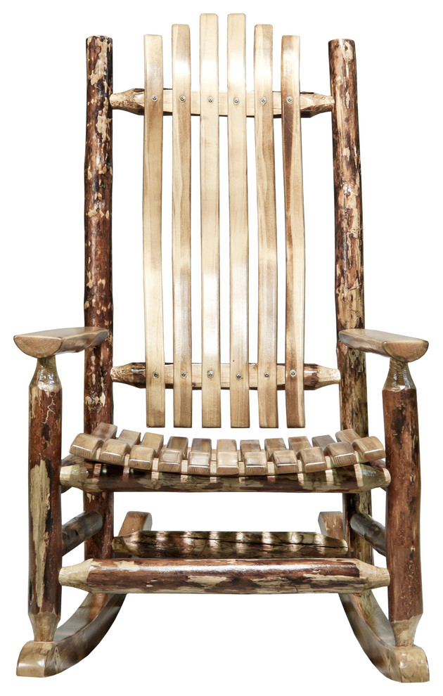 Glacier Country Collection Adult Log Rocker   Rustic   Rocking Chairs   by Beyond Stores  Houzz