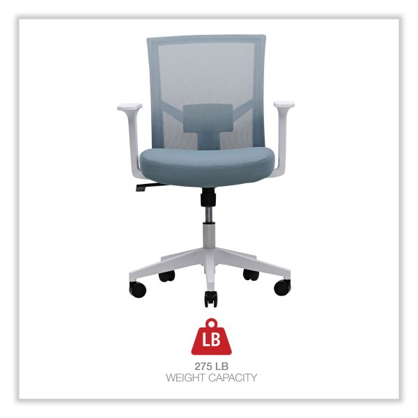 Workspace by Alera Mesh Back Fabric Task Chair， Supports Up to 275 lb， 17.32