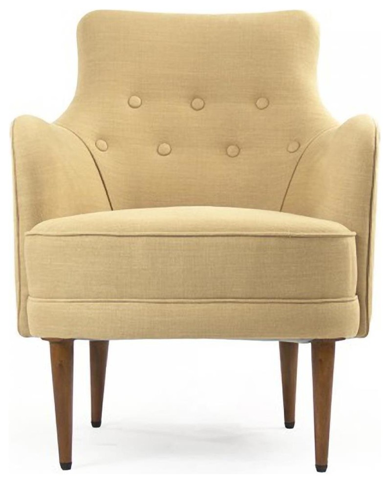 Arm Chair CELIE Ecru   Midcentury   Armchairs And Accent Chairs   by EuroLuxHome  Houzz