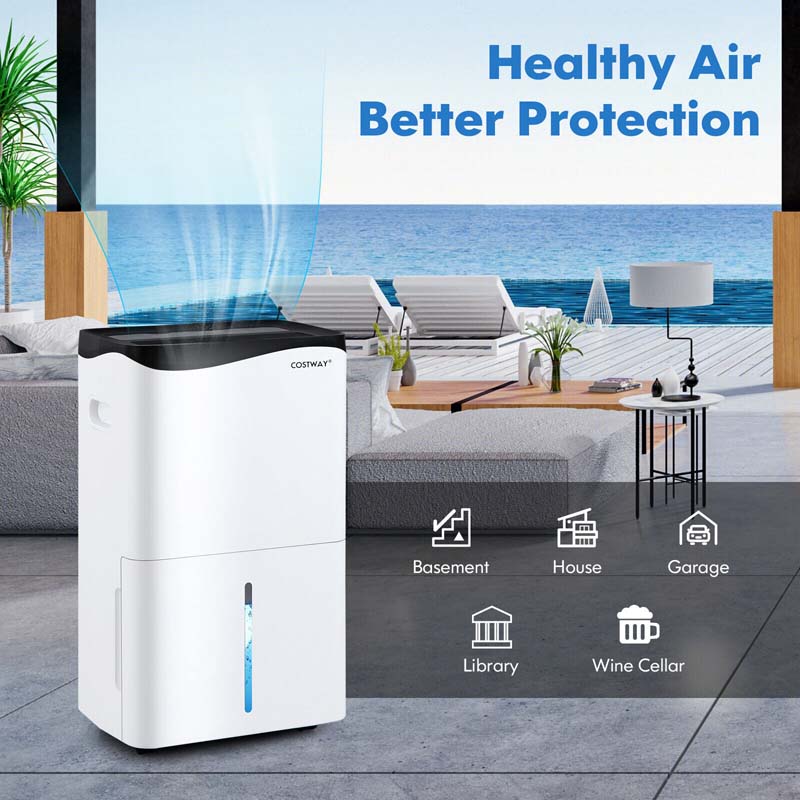 5500 Sq. Ft 100 Pints Portable Dehumidifier for Basements & Home with Smart App & Alexa Voice Control