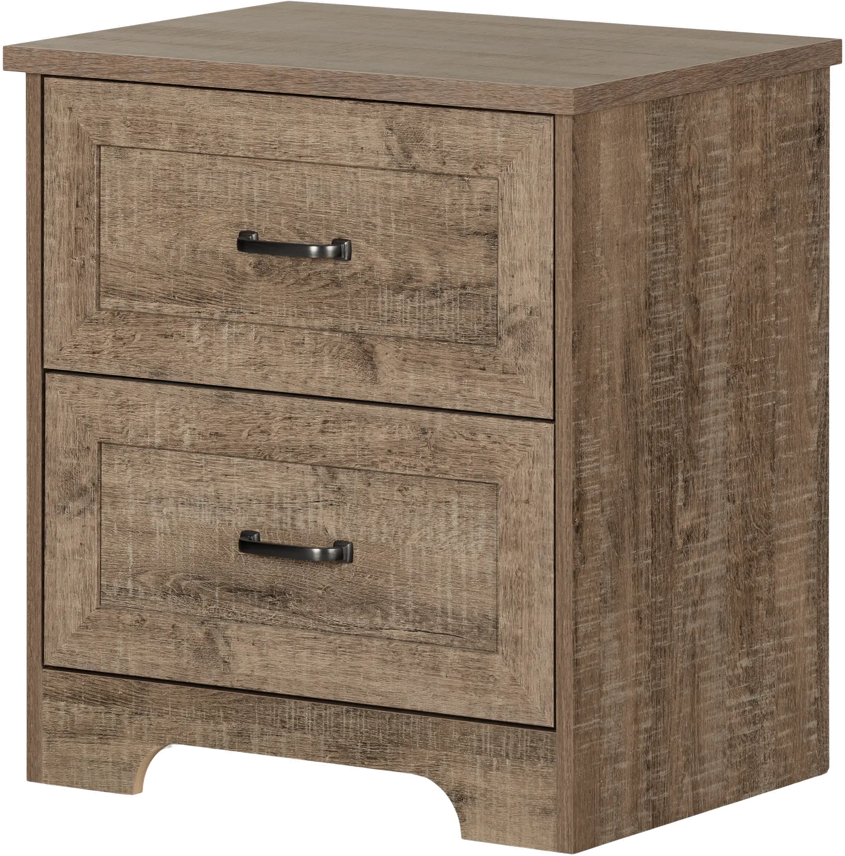 Prairie Brown 2-Drawer Nightstand - South Shore