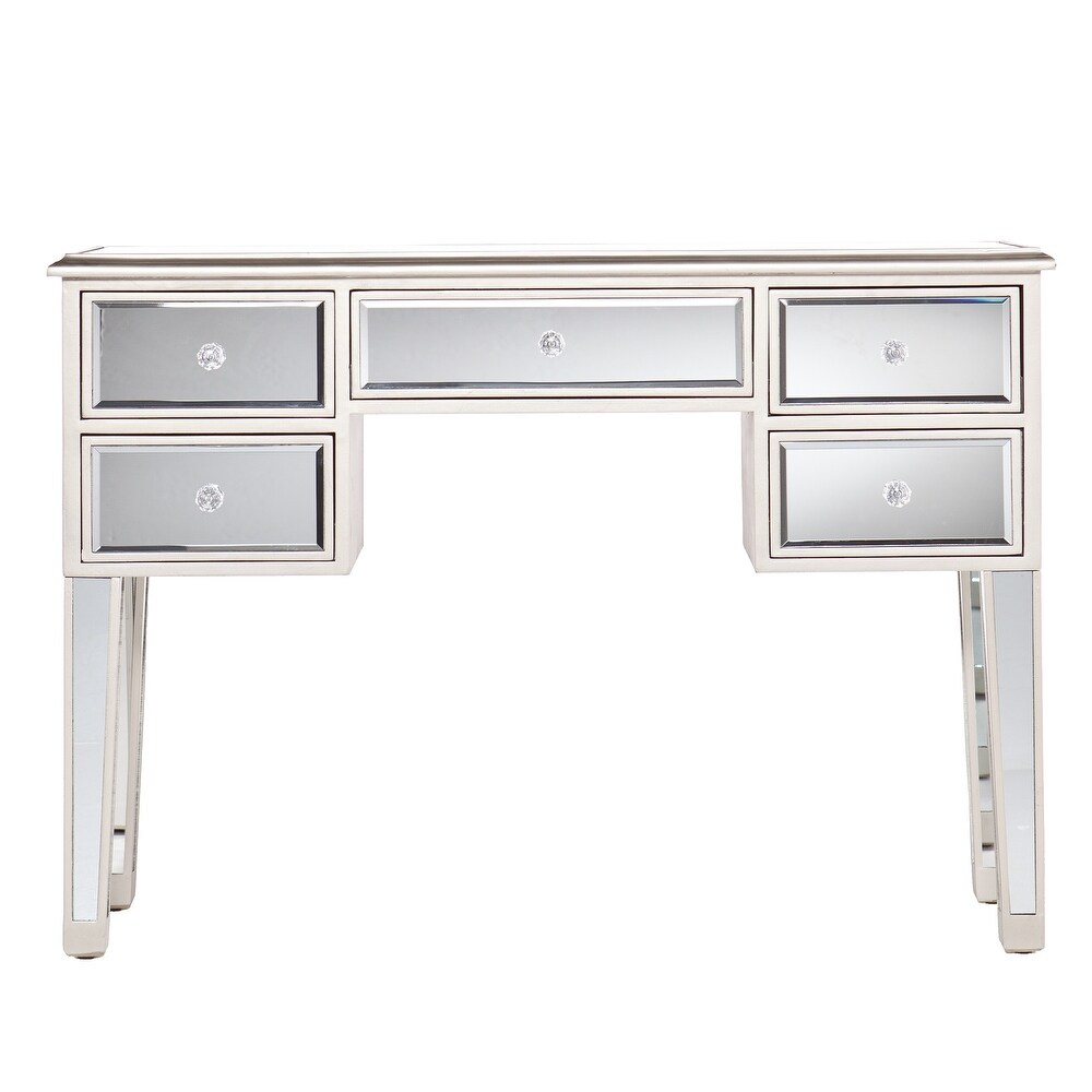 SEI Furniture Olivia Contemporary Mirrored Glass Console Table