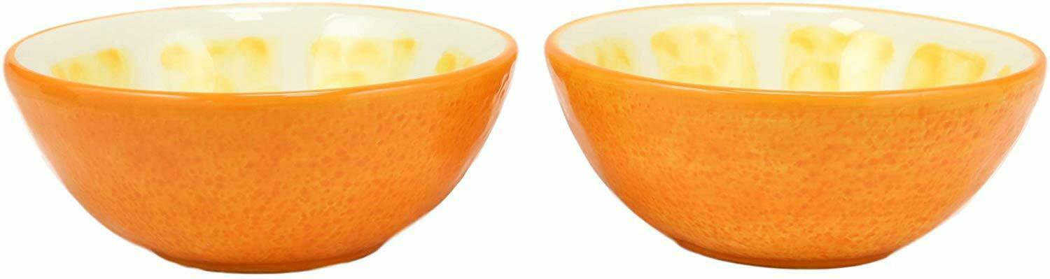 1 Orange Halves Small Dipping Bowl Condiment Saucer Set of 2 EBR02