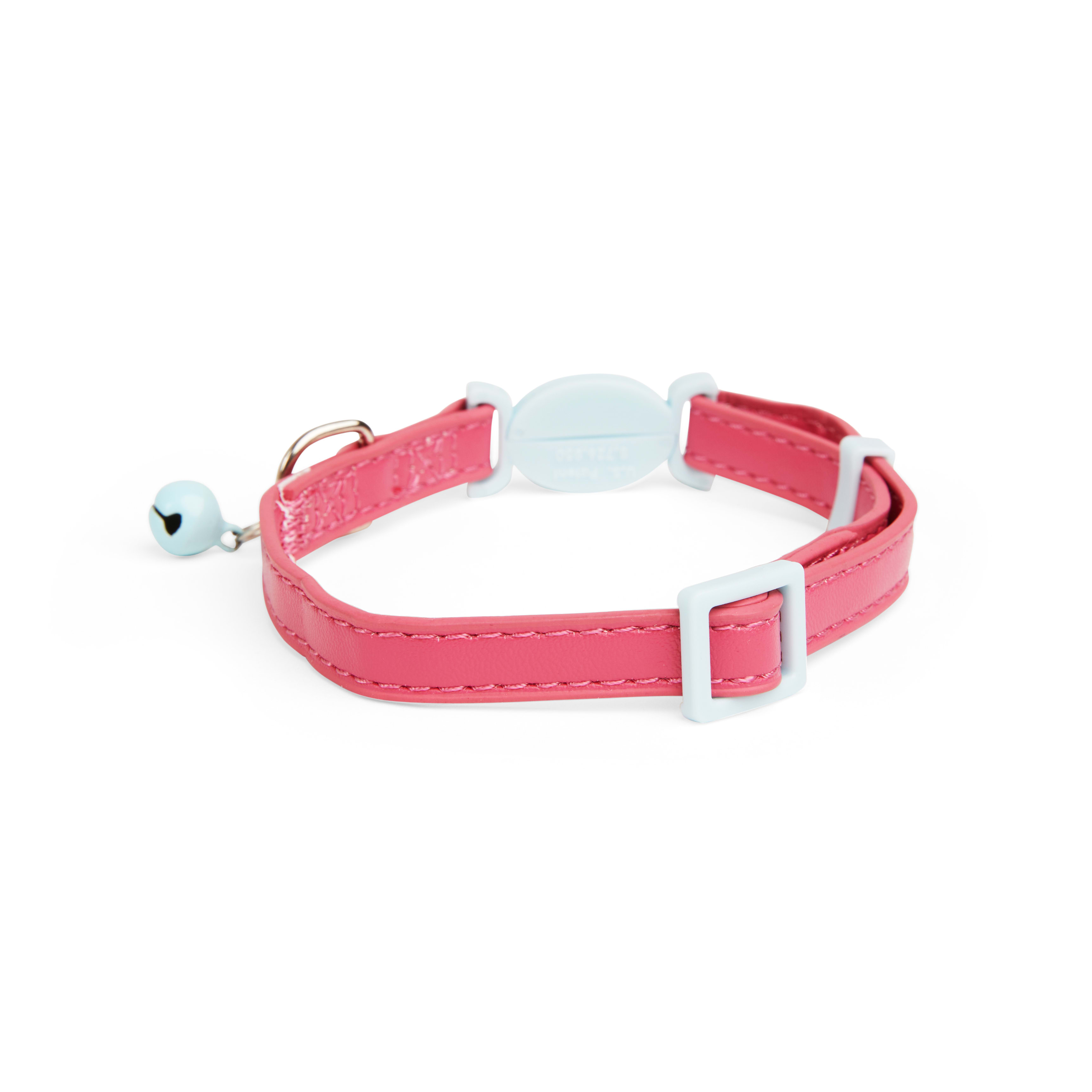 YOULY Pink/Blue Colorblock Cat Collar， Large