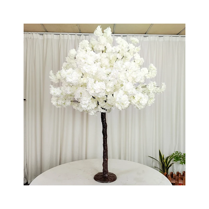 Home garden hotel event 4ft 5ft hot sale plastic indoor decoration wedding table centerpieces artificial cherry blossom tree