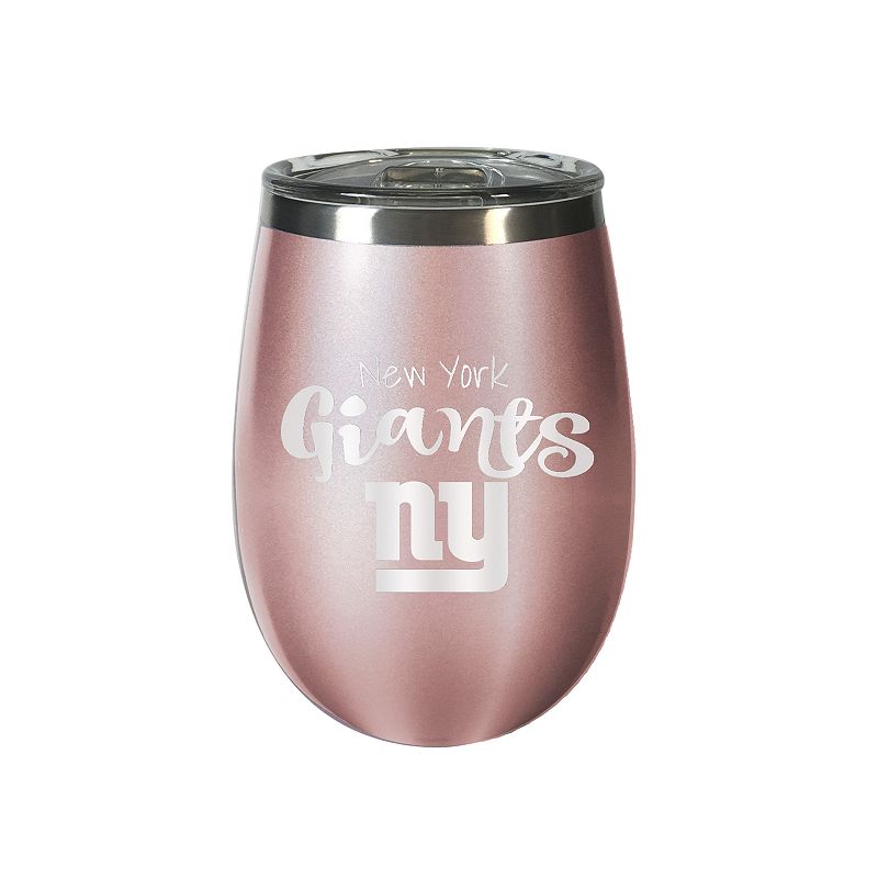 New York Giants 12 oz Rose Gold Finish Vacuum Insulated NFL Wine Tumbler