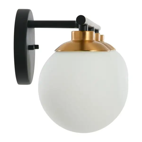 Robert Stevenson Lighting Lorne - Metal and Frosted Glass 3-Light Vanity Light