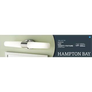 Hampton Bay Rosepine 24 in. 1-Light Chrome Integrated LED Modern Bathroom Vanity Light Bar KNW1302L