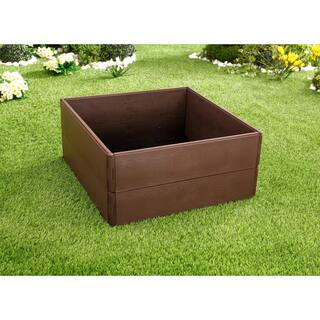 Emsco Bloomers Series 3.8 ft. x 3.8 ft. Brown Resin Raised Garden Bed 2455