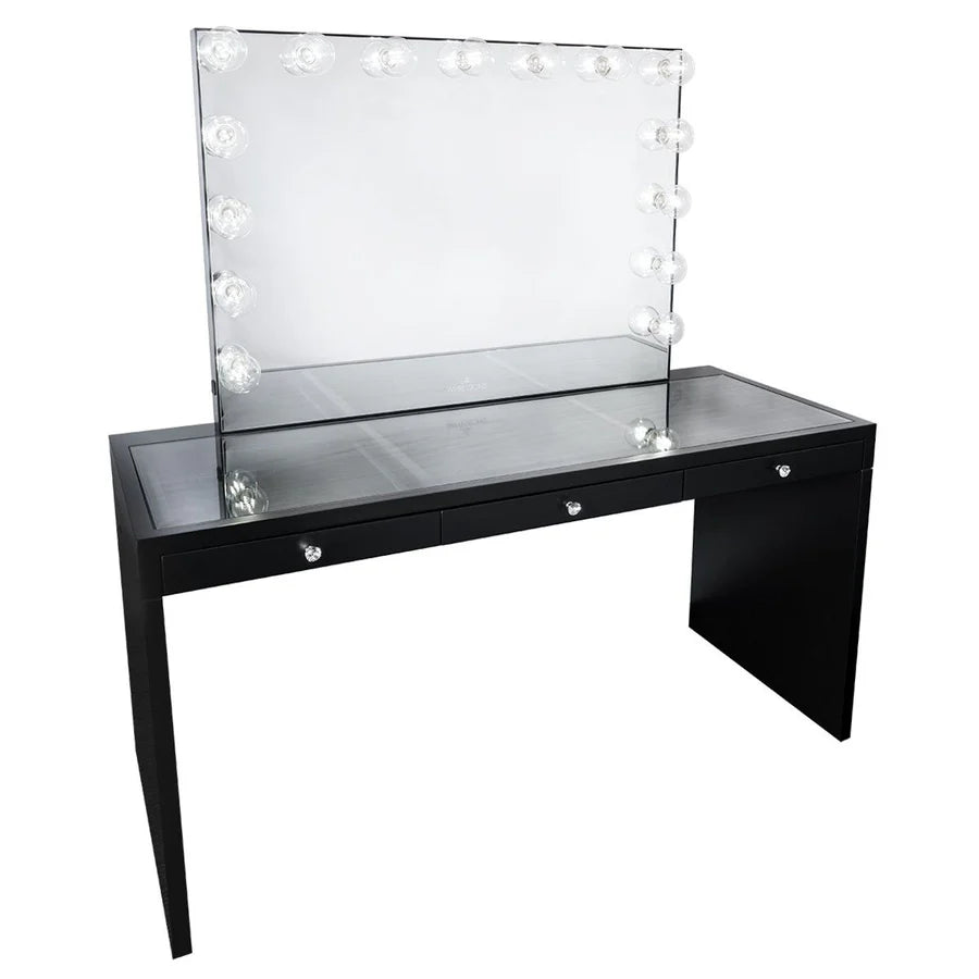 IVFT-SSPROGLOWS-DBKU-LCD-N | SlayStation® Pro Premium Table + Vanity Mirror Bundle