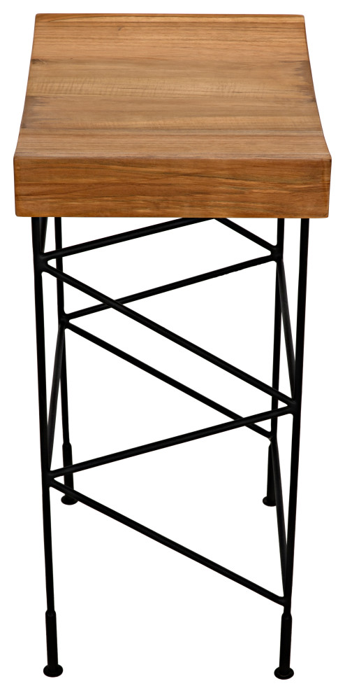 Belem Side Table  Black Steel   Industrial   Side Tables And End Tables   by Noir  Houzz