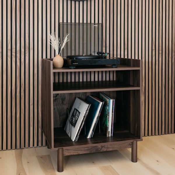 Calverson Mocha Turntable Accent Console