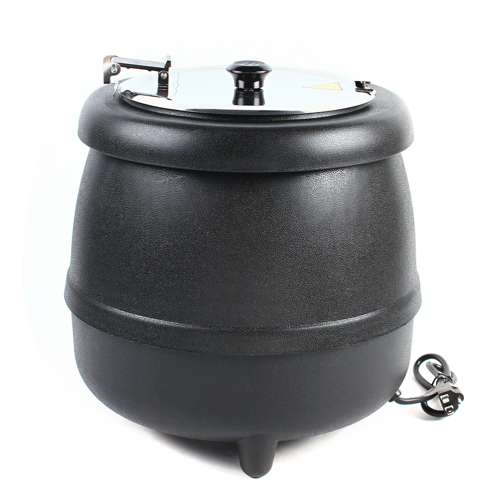 CNCEST Electric Soup Kettle Warmer Stainless Steel Cafeteria Stock Pot Food Boiler 110V