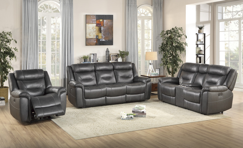 Northside Power Reclining Sofa Collection   Contemporary   Sofas   by Lexicon Home  Houzz