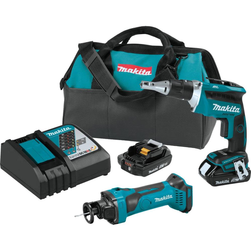 Makita 18V LXT Lithium-Ion Compact Cordless 2-Pc. Combo Kit (2.0Ah) XT255R from Makita