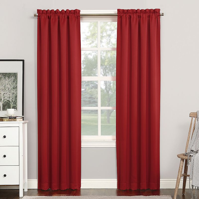 Sun Zero 1-Panel Ludlow Blackout Rod Pocket Window Curtain