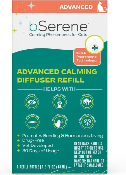 bSerene Advanced Cat Calming Pheromone Diffuser Refill