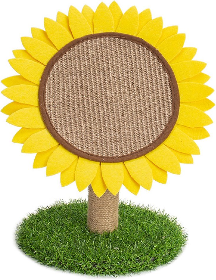 Lovely Caves Sunflower Cat Scratching Post with Sisal Rope