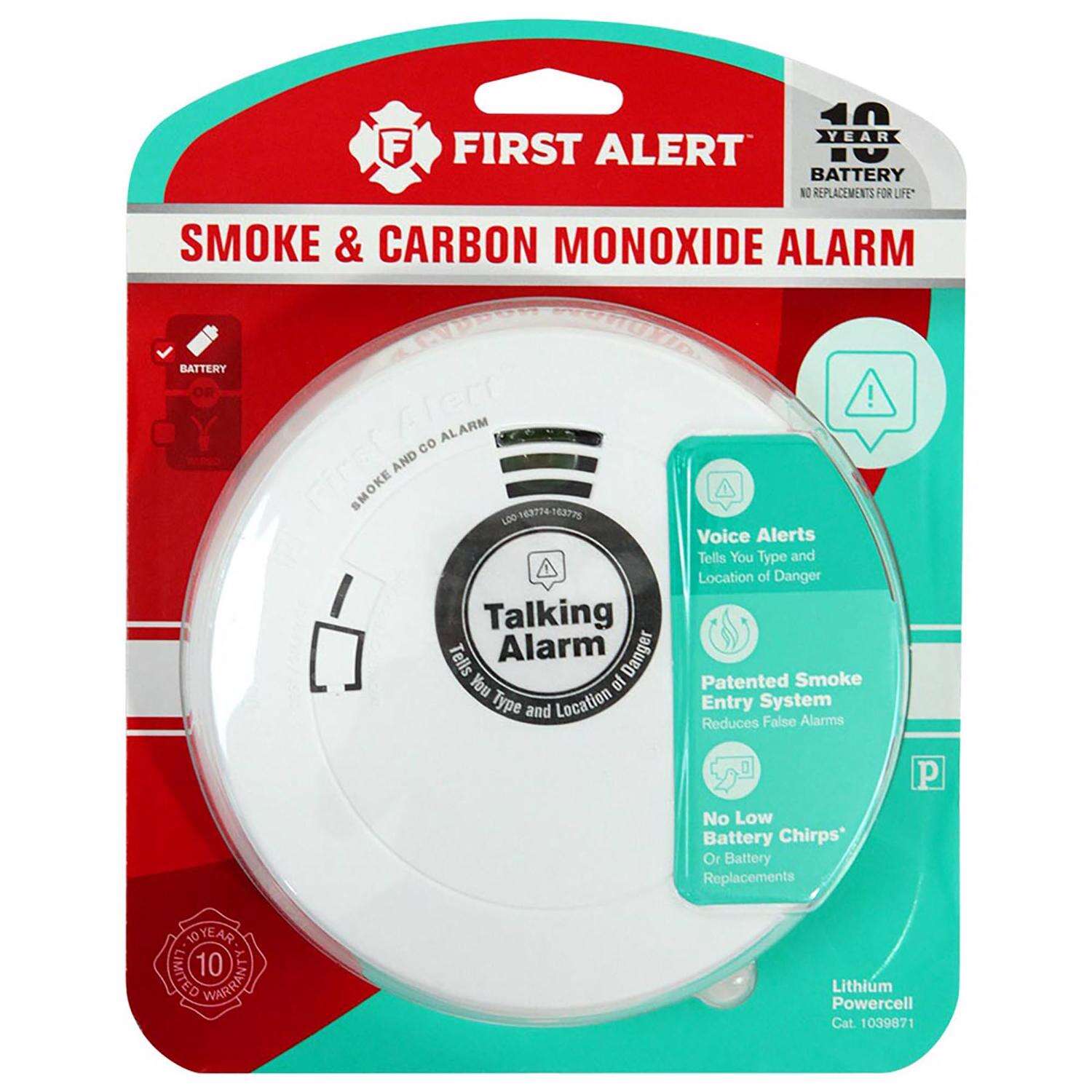 First Alert Battery-Powered Electrochemical/Photoelectric Smoke and Carbon Monoxide Detector