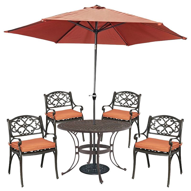 homestyles Weather-Resistant Dining Table and Chair 5-piece Set